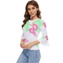 Hawaii T- Shirt Hawaii Garden Fashion T- Shirt Bell Sleeve Top View2