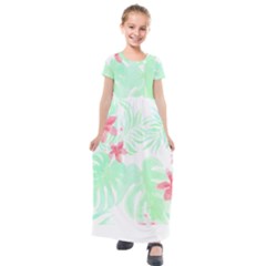 Hawaii T- Shirt Hawaii Meadow Trend T- Shirt Kids  Short Sleeve Maxi Dress by maxcute