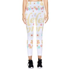 Hello Spring T- Shirt Hello Spring Trendy Easter Daisy Flower Cute Floral Pattern T- Shirt Pocket Leggings  by maxcute