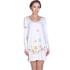 Hello Spring T- Shirt Hello Spring Trendy Easter Daisy Flower Cute Floral Pattern Long Sleeve Nightdress by maxcute