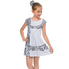 Henna Alphabet T- Shirt Henna Alphabet P Kids  Cap Sleeve Dress by maxcute