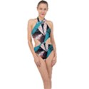 Jungle T- Shirt Jungle Paradise Botanical T- Shirt Halter Side Cut Swimsuit View1