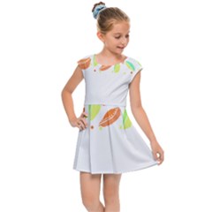 Leaves Design T- Shirtleaves T- Shirt (1) Kids  Cap Sleeve Dress by maxcute