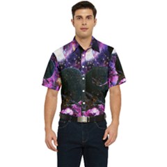 Spaceship Alien Futuristic Men s Short Sleeve Pocket Shirt  by Ravend