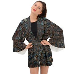 Abstract Wallpaper Artwork Pattern Texture Long Sleeve Kimono