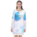 Licorice T- Shirt Blue Licorice Candy Sweets T- Shirt Long Sleeve Chiffon Shift Dress  View1