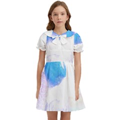 Licorice T- Shirt Blue Licorice Candy Sweets T- Shirt Kids  Bow Tie Puff Sleeve Dress by maxcute