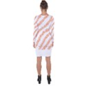 Orange Sparkle Glitter Art Lines T- Shirt Orange Sparkle Glitter Lines Art T- Shirt Asymmetric Cut-Out Shift Dress View2