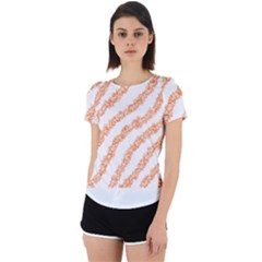 Orange Sparkle Glitter Art Lines T- Shirt Orange Sparkle Glitter Lines Art T- Shirt Back Cut Out Sport Tee by maxcute