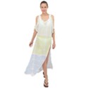 Pattern T- Shirt Abstract Geometric Repeat Leaf Pattern T- Shirt Maxi Chiffon Cover Up Dress View1