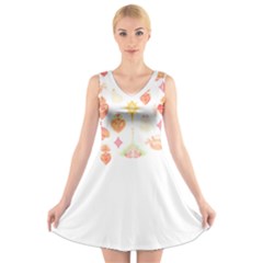 Pattern T- Shirt Cute And Spooky T- Shirt V-neck Sleeveless Dress by maxcute