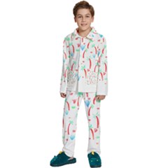 Pattern T- Shirtthe Watercolor Jungle Pattern 2 T- Shirt Kids  Long Sleeve Velvet Pajamas Set by maxcute