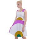 Rainbow T- Shirt Pink Double Rainbow Arc T- Shirt Knee Length Skater Dress View1