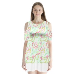 Snake T- Shirt Snakes Pattern T- Shirt Shoulder Cutout Velvet One Piece by maxcute