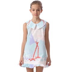 Stork Baby T- Shirtstork T- Shirt Kids  Pilgrim Collar Ruffle Hem Dress by maxcute