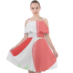 Strawberry T- Shirt Strawberries T- Shirt Cut Out Shoulders Chiffon Dress by maxcute