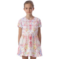 Tiger Face T- Shirttiger T- Shirt (5) Kids  Short Sleeve Pinafore Style Dress by maxcute