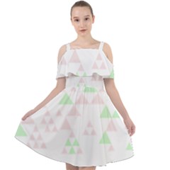 Triangles T- Shirt Abstract Triangles T- Shirt Cut Out Shoulders Chiffon Dress by maxcute