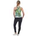 Tropical Jungle Leaf T- Shirt J U N G L E T R O P I C A L P A T T E R N T- Shirt Cross Neck Velour Top View2