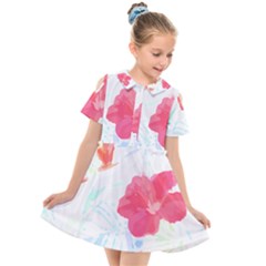 Tropical T- Shirt Tropical Beautiful Meadow T- Shirt Kids  Short Sleeve Shirt Dress by maxcute