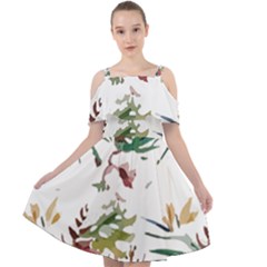 Tropical T- Shirt Tropical Bright Woods T- Shirt Cut Out Shoulders Chiffon Dress by maxcute