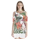 Tropical T- Shirt Tropical Fashion Florealense T- Shirt Shoulder Cutout Velvet One Piece View1