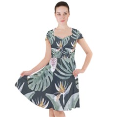 Tropical T- Shirt Tropical Garden Floricorous T- Shirt Cap Sleeve Midi Dress by maxcute