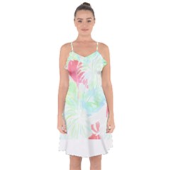 Tropical T- Shirt Tropical Graceful Forestry T- Shirt Ruffle Detail Chiffon Dress by maxcute