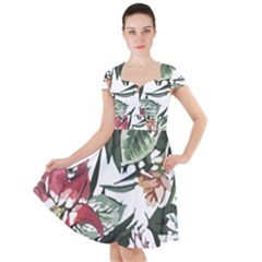 Tropical T- Shirt Tropical Handsome Sprout T- Shirt Cap Sleeve Midi Dress by maxcute