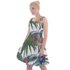 Tropical T- Shirt Tropical Pattern Chupa Flowers T- Shirt Knee Length Skater Dress by maxcute