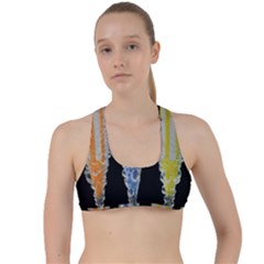 Pencil Colorfull Pattern Criss Cross Racerback Sports Bra by artworkshop