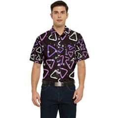 Abstract Background Graphic Pattern Men s Short Sleeve Pocket Shirt  by Ravend