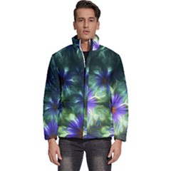 Fractalflowers Men s Puffer Bubble Jacket Coat by Sparkle