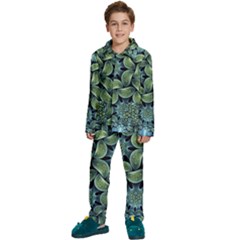 Digitalartflower Kids  Long Sleeve Velvet Pajamas Set by Sparkle