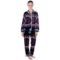 Digitalart Kaleidoscope Women s Long Sleeve Satin Pajamas Set	 by Sparkle