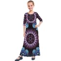 Digitalart Kaleidoscope Kids  Quarter Sleeve Maxi Dress View1