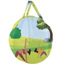 Mother And Daughter Yoga Art Celebrating Motherhood And Bond Between Mom And Daughter. Giant Round Zipper Tote View1