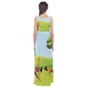 Mother And Daughter Yoga Art Celebrating Motherhood And Bond Between Mom And Daughter. Empire Waist Maxi Dress View2