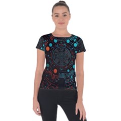 Big Data Abstract Abstract Background Short Sleeve Sports Top  by Pakemis