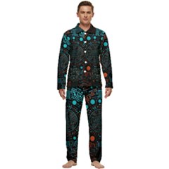 Big Data Abstract Abstract Background Men s Long Sleeve Velvet Pocket Pajamas Set by Pakemis