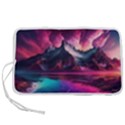 Ai Generated Mountain Ocean Lava Fire Sky Sea Pen Storage Case (M) View1