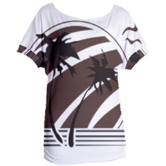 Palm Tree Design-01 (1) Women s Oversized Tee by thenyshirt