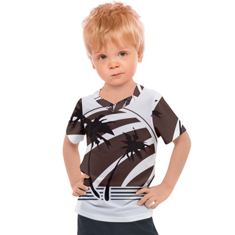 Palm Tree Design-01 (1) Kids  Sports Tee by thenyshirt