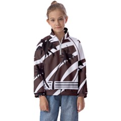 Palm Tree Design-01 (1) Kids  Half Zip Hoodie by thenyshirt