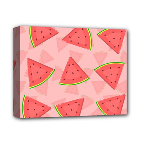 Background Watermelon Pattern Fruit Food Sweet Deluxe Canvas 14  X 11  (stretched) by Jancukart