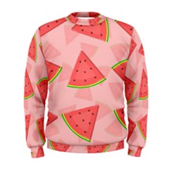 Background Watermelon Pattern Fruit Food Sweet Men s Sweatshirt by Jancukart