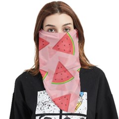 Background Watermelon Pattern Fruit Food Sweet Face Covering Bandana (triangle) by Jancukart