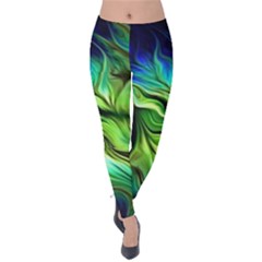 Fractal Art Pattern Abstract Fantasy Digital Velvet Leggings by Jancukart