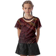 Fractal Pattern Geometric Pattern Kids  Front Cut Tee by danenraven