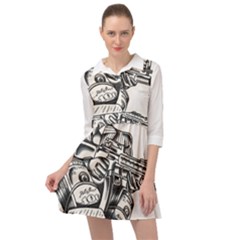 Scarface Movie Traditional Tattoo Mini Skater Shirt Dress by tradlinestyle